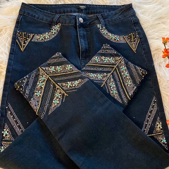 TESORO mod 1...beaded jeans - Picture 4 of 16
